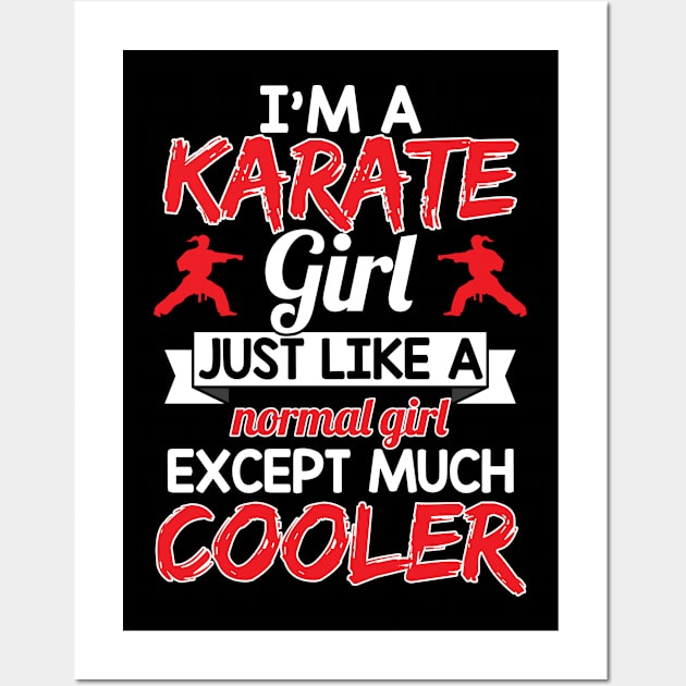 Funny I'm A Karate Girl Design Wall Art by TeeShirt_Expressive